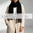 thumbnail image 3 of LUVDA Knit Scarf Wrap for Women Solid Long Fringe Warm Casual Fall Winter, 3 of 5