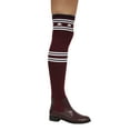 thumbnail image 2 of Cape Robbin Metis-1 Burgundy Stars And Stripes Ribbed Knit Over-The-Knee Boots (6), 2 of 3