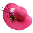 thumbnail image 2 of para primavera y verano, sombrero para la playa, sombrero para el sol, sombrero para el sol de viaje para mujeres y niñas Rosa jinwen Viaje de primavera Sombrero de mujer, 2 of 8