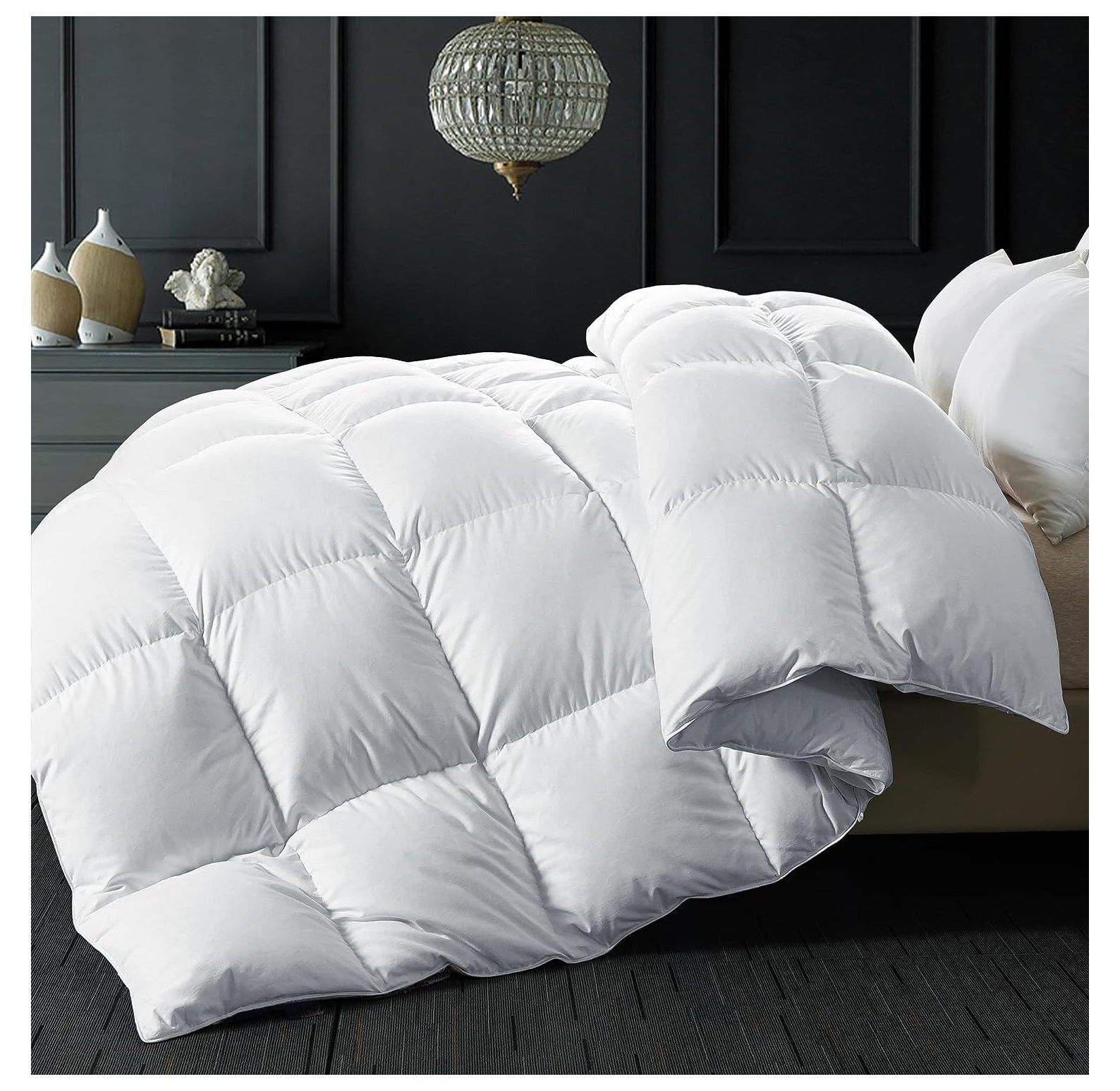 YhbSmt Feather Down Comforter Queen Size White Down Duvet Insert