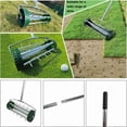 thumbnail image 2 of LuckyNote Heavy Duty Rolling Lawn Aerator, Push Spike Lawn Aerator with 3‑Piece Long Steel Handle, Rotary Tine Soil Aerator for Garden Yard, Silver, 2 of 8