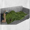thumbnail image 6 of Nature Soft Flannel Fleece Throw Blanket, Cat Watching a Butterfly on Grass Field Garden Inspirational Picture, Cozy Plush for Indoor and Outdoor Use, 60" x 80", Fern Green White Grey, by Ambesonne, 6 of 6