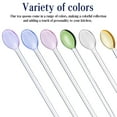 thumbnail image 6 of Voiceine 6pcs Glass Spoons Transparent Stirring Spoons Ice Cream Spoons Mixing Spoons Tea Spoons Dessert Spoons Stir Sticks Table Spoons, 6 of 10