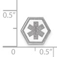 thumbnail image 2 of 14K White Gold Non-enameled Medical Jewelry Pendant, 2 of 2