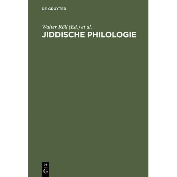Jiddische Philologie: Festschrift FÃ¼r Erika Timm, (Hardcover)