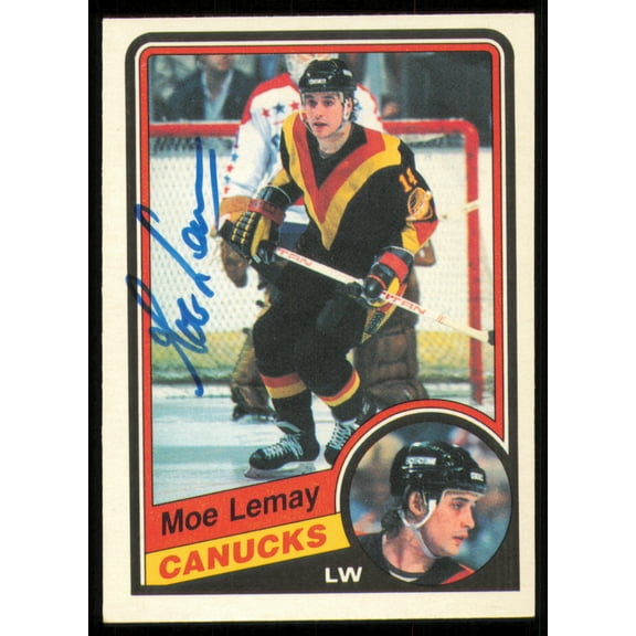 Moe Lemay Autographed 1984-85 O-Pee-Chee Card #322 Vancouver Canucks SKU #255064