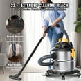 thumbnail image 4 of VEVOR Stainless Steel Wet Dry Shop Vacuum, 5.5 Gallon 6 Peak HP Wet/Dry Vac, Powerful Suction with Blower Function w/ Attachment 2-in-1 Crevice Nozzle, 4 of 9
