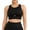 Black, variant on Uaswgudfs Women's Tank Tops High Support Sports Bra Racerback Front Cutout High Neck Wireless Workout Bras