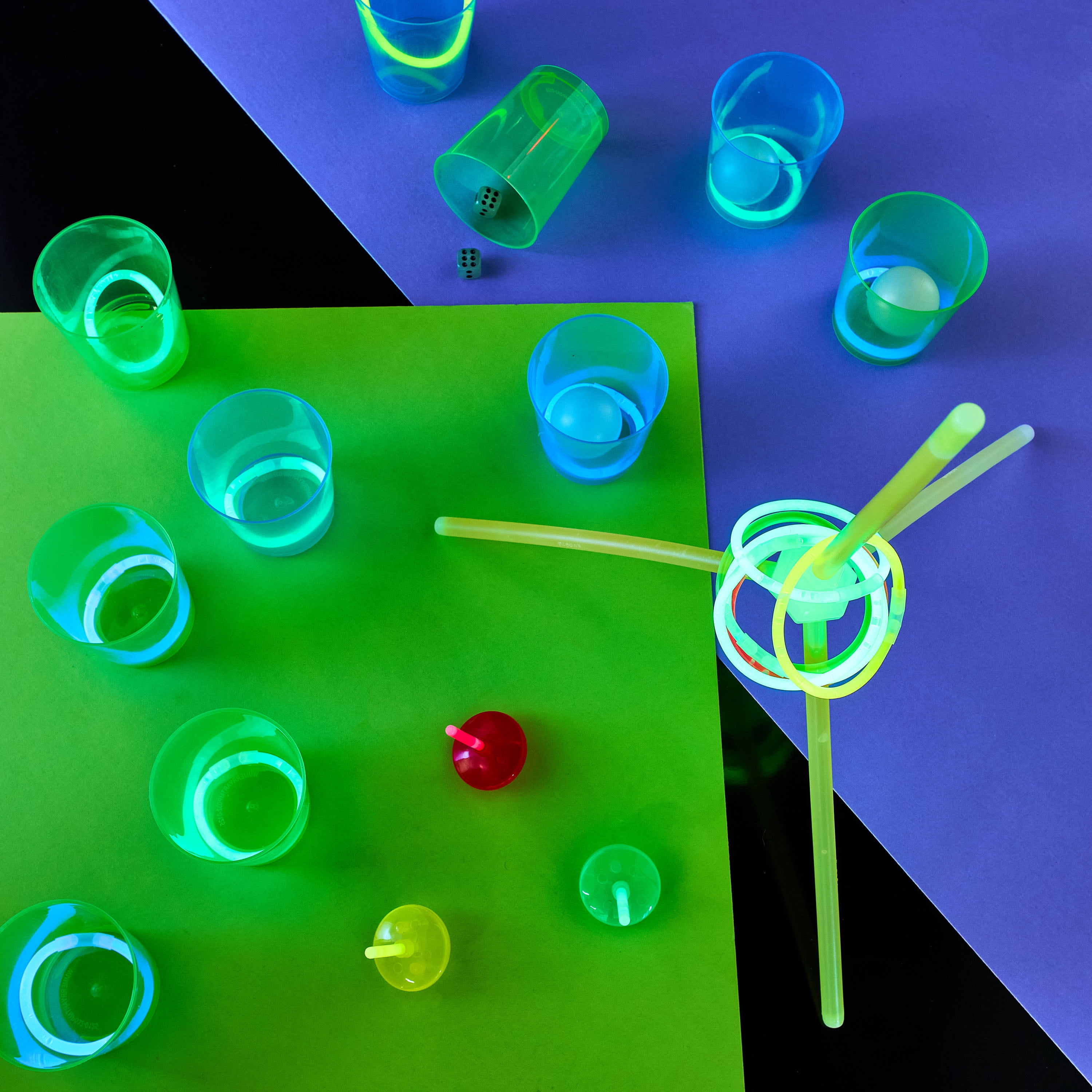 Red/Yellow/Green Glow Mini Spin Top Party Favors, 6 Pieces, by Way To Celebrate