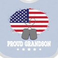thumbnail image 4 of Inktastic Proud Military Grandson Us Flag Boys Baby Bib, 4 of 4