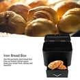 thumbnail image 4 of Iron Bread Storage Container, Keep Iron Home Bread Container Large Capacity for Countertop (Black), 4 of 7