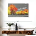 thumbnail image 3 of Elephant Stock Autumn Scenery Wall Art - Horizontal Canvas Wall Art - Living Room Wall Decor - Nature Canvas - Orange And Gray Decor - 36" x 24", 3 of 8