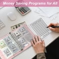 thumbnail image 5 of AGCAN 2 Pack 100 Envelopes Money Saving Challenge, Envelopes Challenge Binder for Savings Goals of $5,050, Savings Challenges Book with Envelopes & Challenge Sticker (Pink+Black), 5 of 8
