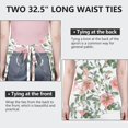 thumbnail image 6 of Pioneer Flower Floral Print Pattern Apron-Garden Aprons for Women with Pockets-Cotton Linen Waterproof Kitchen Cooking Gardening Aprons Adjustable for Kitchen,Cooking,BBQ and Salon 33x27 Inch, 6 of 7