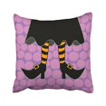 thumbnail image 1 of RYLABLUE Halloween Striped Witch Legs Throw Pillow Covers Cushion Cover Case 20x20 Inches Pillowcases Two Side, 1 of 1