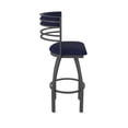 thumbnail image 4 of 860 Hunter 36" Swivel Bar Stool with Pewter Finish and Canter Twilight Seat and Back, 4 of 5