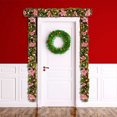 thumbnail image 5 of Christmas Wreaths for Front Door Hwkond 9ft Christmas Garland With LED Lights Battery Operated Pre-Lit Artificial Garland For Christmas Decor Stairs Wall Door Indoor Outdoor Up to 60% Off, 5 of 6