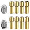 thumbnail image 1 of 10x Collet Set Replacement 4485 Brass Rotary Drill Nut Tool Set 8 Collet Chucks, 1 of 9