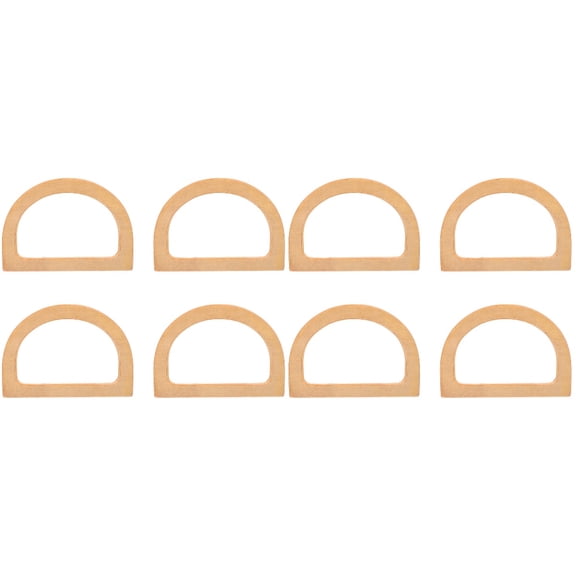 8 Pcs Wooden Bag Handles for Crochet Woven Bags, Handmade Purse Grips, Decorative Replacement Accessories