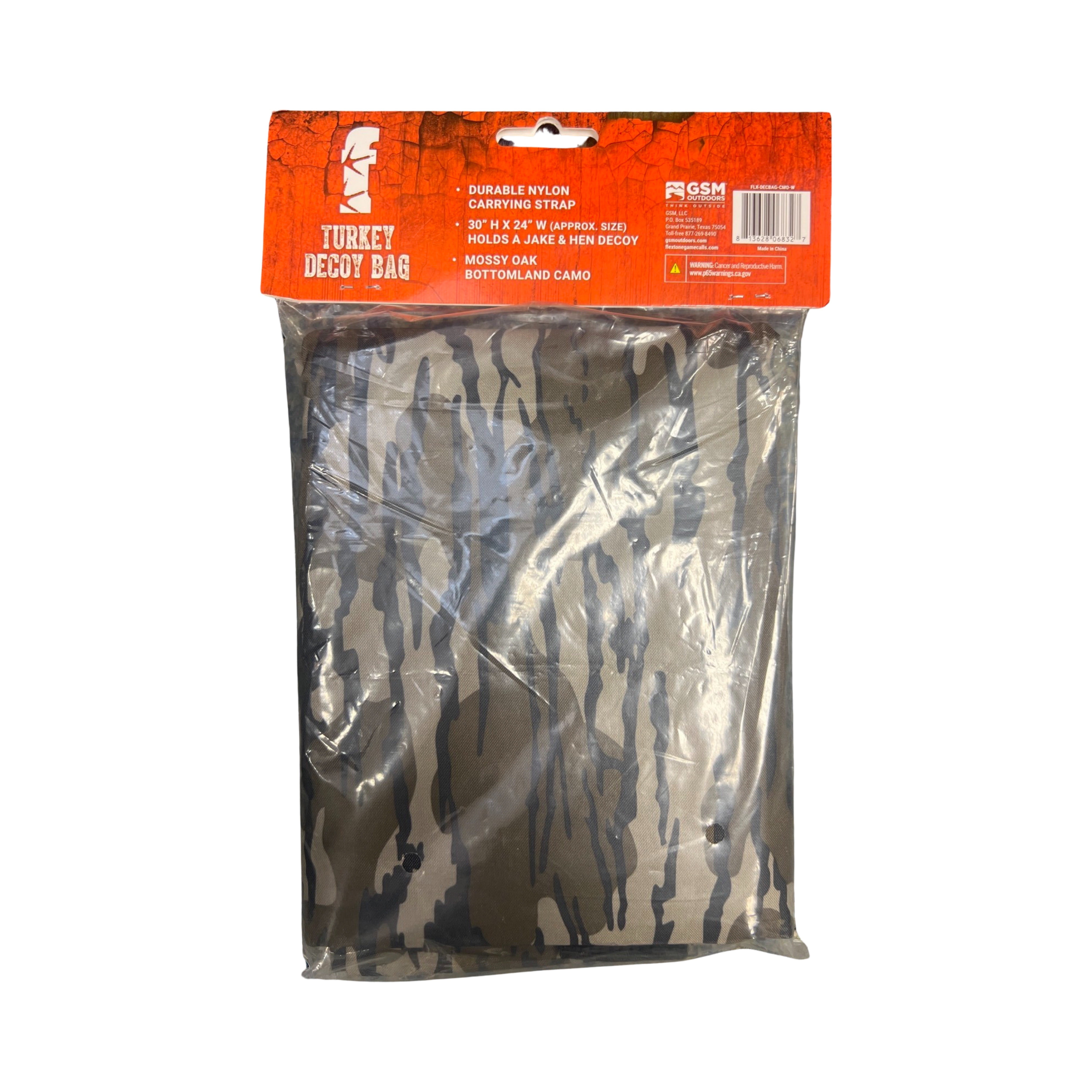 Flextone Turkey Decoy Bag, Mossy Oak Bottomland