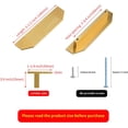 thumbnail image 2 of BaiNong Brass Cabinet pulls Brushed Drawer Modern Gold Handles for Dresser (2Pack-5.7inch Polygon), 2 of 3