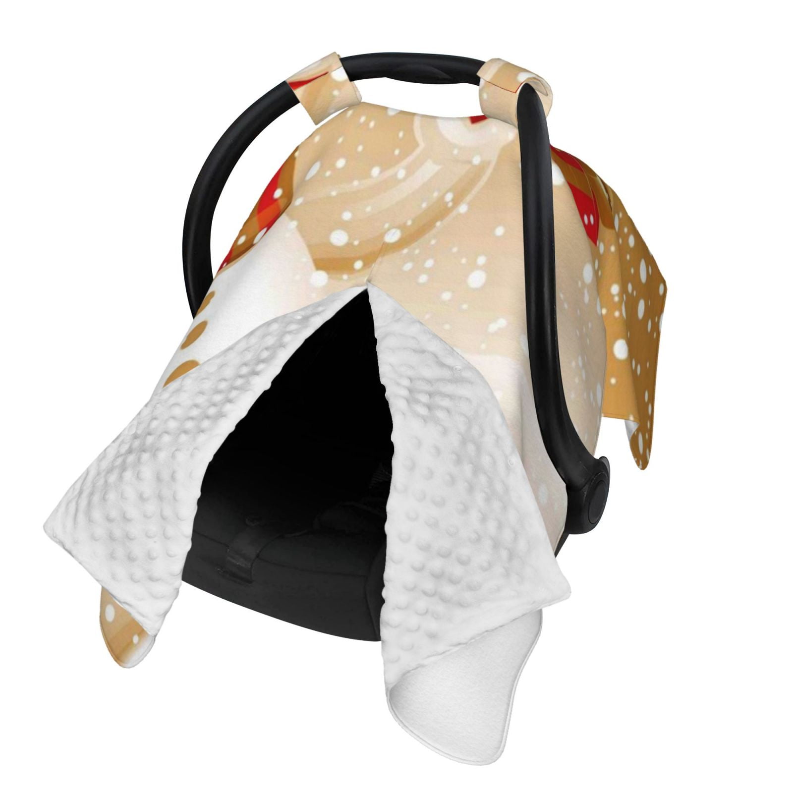 Naloa Christmas Snowman Gift Baby Car Seat Cover, Breathable Baby Carrier Cover, Multiuse Baby Carrier Cover & Nursing Breastfeeding Cover