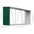 thumbnail image 6 of Charmma Garden Log Storage Shed Galvanized Steel 129.9"x33.1"x59.8" Green, 6 of 6