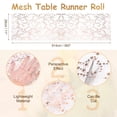 thumbnail image 2 of Caminito de mesa Uxcell en oro rosa, 11" x 30 pies, decoración de malla metálica con lentejuelas, 2 of 6