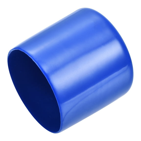 4pcs Rubber End Caps 45mm(1 3/4") ID Vinyl Round Tube Bolt Cap Cover Screw Thread Protector Blue