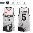 thumbnail image 1 of Custom Youth Basketball Shirts Personalized Sublimation Print Name Number Logo Polyester Basketball Jersey Tshirt For Men LS, 1 of 1