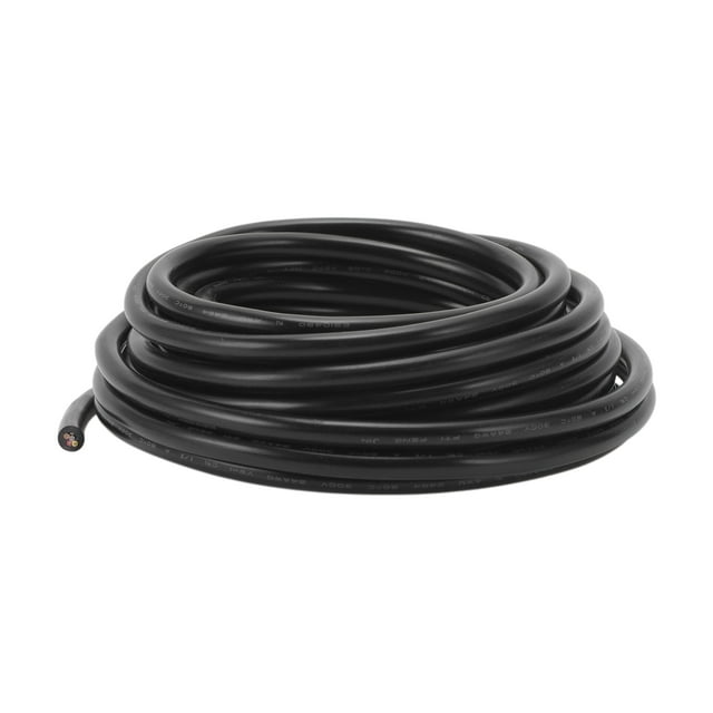 Cables eléctricos únicos para automóviles, cable de alimentación de 20 pies, negro, TC, 1 pieza, 24AWG, 6 conductores, completamente aislado y con chaqueta de tacto suave, universal