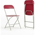 thumbnail image 4 of SSyao Set of 2 Plastic Folding Chairs - 650 LB Weight Capacity Lightweight Stackable Folding Chair-Red, 4 of 10