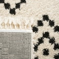 thumbnail image 4 of SAFAVIEH Moroccan Fringe Shag Serafim Geometric Area Rug, Cream/Charcoal, 3' x 5', 4 of 6