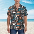 thumbnail image 5 of Picia Coffee Lover Print Gentle Cotton Regular Fit Short Sleeve Casual Hawaiian Shirt for Men-X-Large, 5 of 8