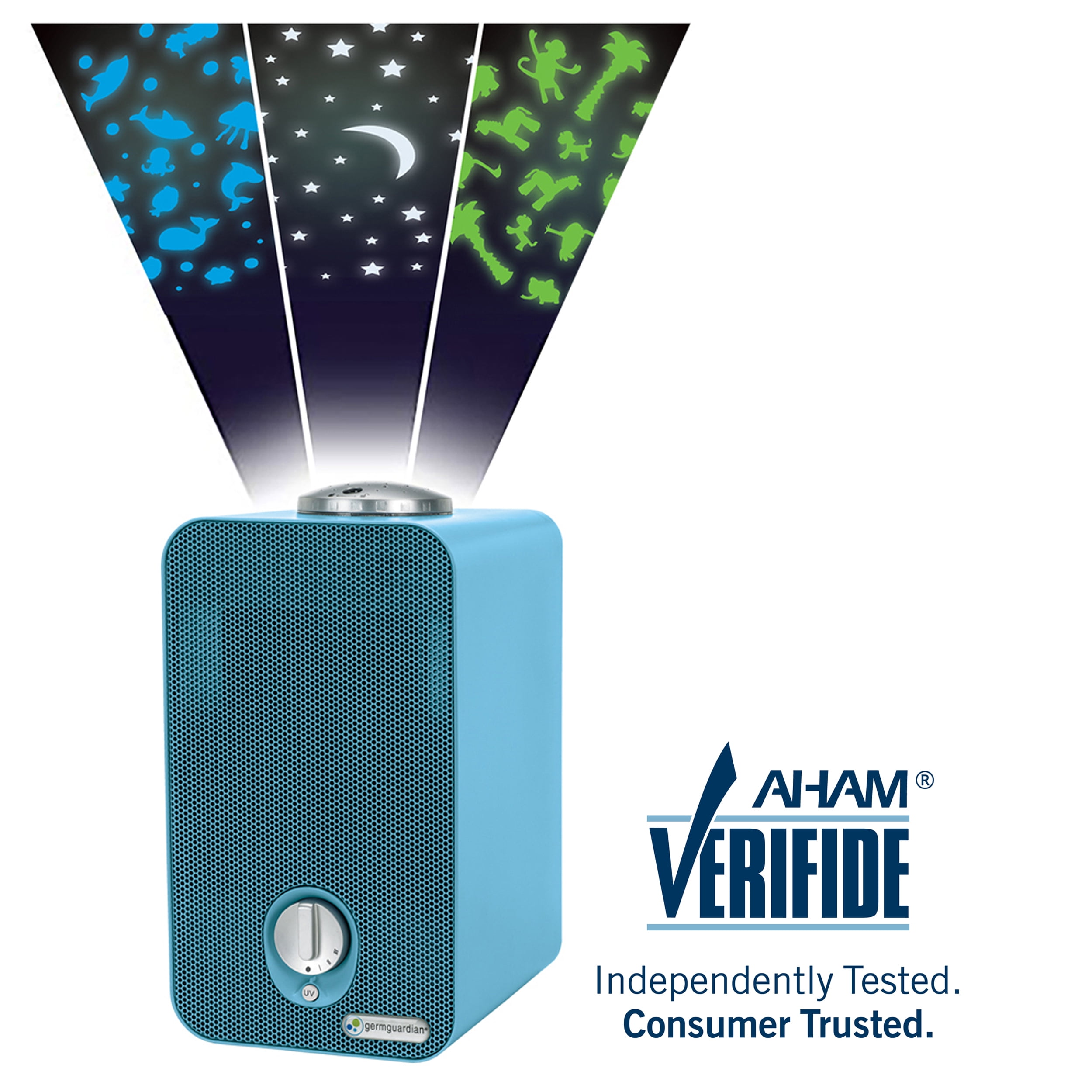 GermGuardian Air Purifier with HEPA Filter, Night Light Projector and
