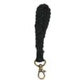 thumbnail image 3 of Mini Macrame Boho Keychain Hand Weaving Hollow Style Cotton Rope Black Coating Zinc Alloy Clip Purse Keychain For Car Key Black, 3 of 8