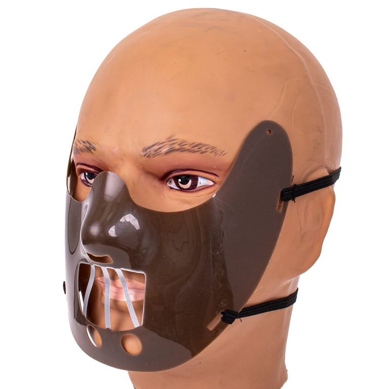 bjerg Overleve krabbe Regent Mad Man Hannibal Lecter Bite Restraint Costume Face Mask, Brown,  One-Size - Walmart.com