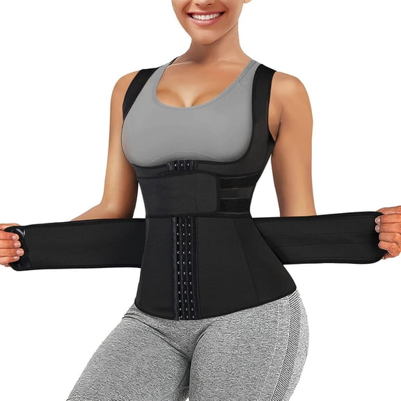 TELOLY Waist Trainer Vest for Women Corset Trimmer Belt Slimming Body Shaper Tummy Control Cincher Workout Girdle Waist Trainers for Women Belly Fat