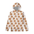 thumbnail image 4 of Sudadera con capucha con estampado 3D de galletas con chispas de chocolate para hombre y mujer, informal, de manga larga, con dibujos animados y bocadillos, 4 of 4