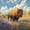 Brown Sky Blue, variant on Manfei Animal Bison Blackout Curtains,Farmhouse Cattle Window Curtains Pack of 2 (38x45 Each),Purple Gold