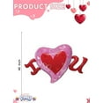 thumbnail image 3 of PMU Valentine's Day "I Heart U" 46in Mylar-Foil Balloon (10/pkg) Pkg/1, 3 of 6