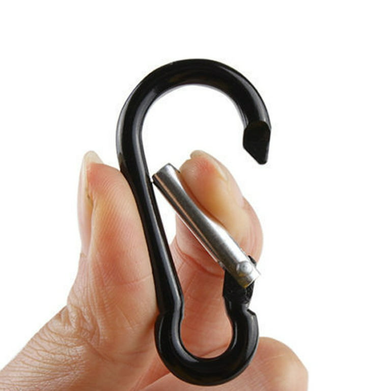 5 LOCKING D-CLIP HOOKS utility aluminum Carabiner FOR  camping/hiking/climbing