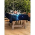 thumbnail image 2 of Outdoor Tablecloth with Umbrella Hole and Zipper, Navy Blue Black Rectangle Table Cloth 52x70 Inch Waterproof Tablecloth, Stars Sky Modern Art Picnic Table Cover for Patio Camping, 2 of 7