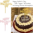 thumbnail image 5 of Mother's Day Cake Topper, 10pcs Acrylic Happy Mother's Day Cupcake Topper for Birthday Mother's Day Cake Party Decoration Supplies (Gold & Pink -1), 5 of 7