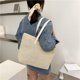 thumbnail image 4 of Bolsa Bolso de hombro tejido de paja de playa Para mujer a la Moda bolsos grandes beige JShteea Para Estrenar, 4 of 9