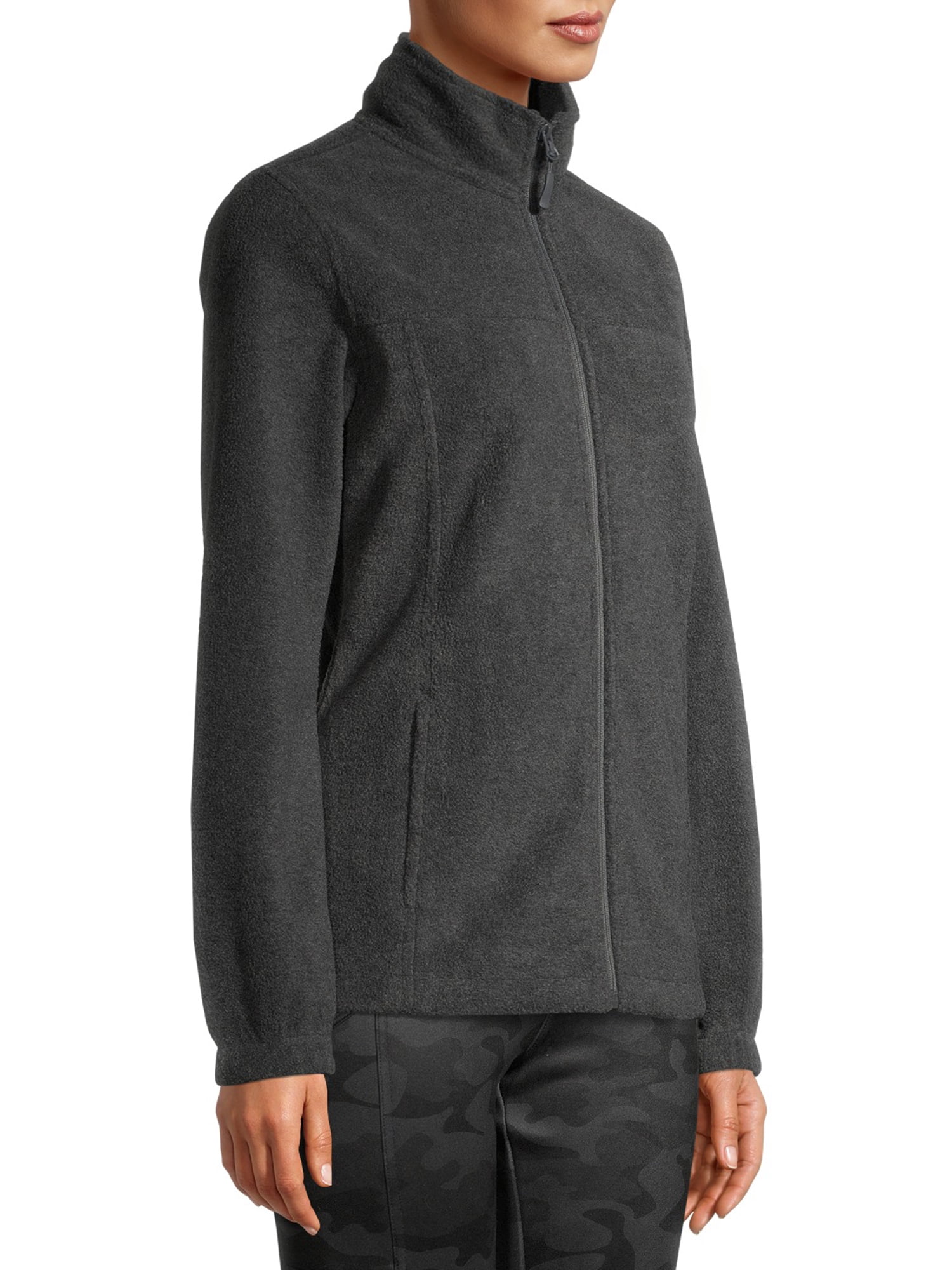 Swiss Alps Long Sleeve Fleece Single-Breasted Mid-Length Jacket (Women's), 1 Pack