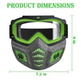thumbnail image 2 of Glow-in-The-Dark Full Face Gel Blaster Mask Detachable Goggles Vented Frame for Outdoor Backyard Play Ages 14+, 2 of 10