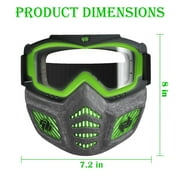 Gel Blaster Glow in the Dark Elite Face Mask for Ages 14+. Full Face Mask with Detachable Goggles, Fits All Types of Faces