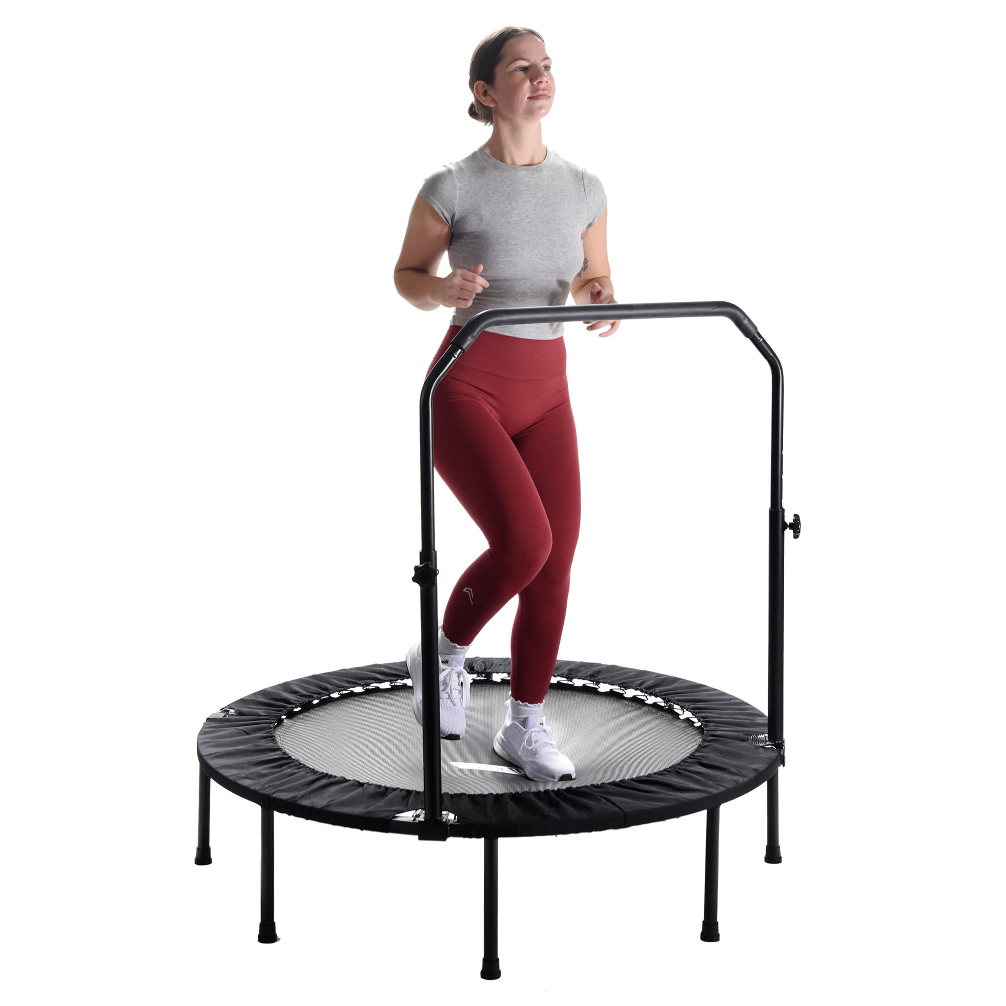 Stamina inMotion 48" Fitness Trampoline with Adjustable Handlebars, Black