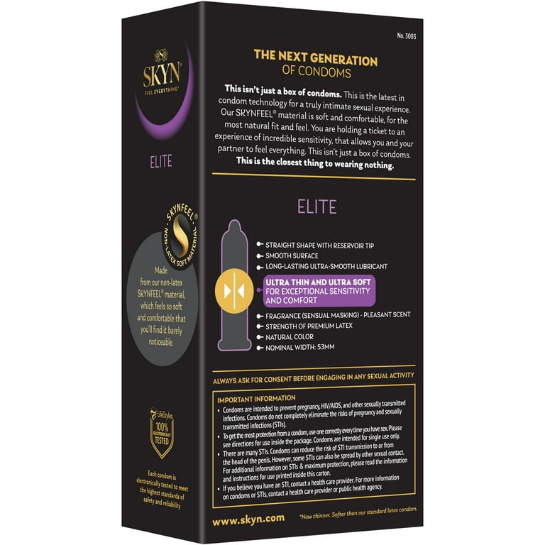 SKYN Elite Non-Latex Lubricated Condoms, 12 Count HSA/FSA Eligible -  Walmart.com